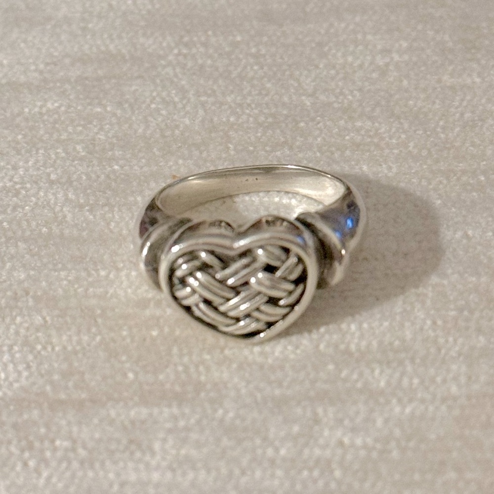 Vintage Brighton Basket Weave Sterling Silver Ring   Size 5 (more like 4.5)